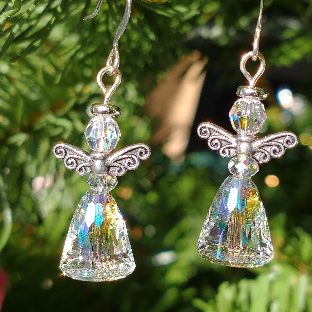 Swarovski Crystal Angel earrings